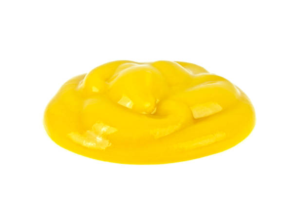 istock Handful mustard sauce isolated on a white background 869626320