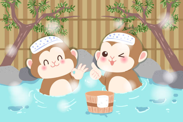Two Monkey Cartoon Characters Stock Vector Royalty Free Freeimages
