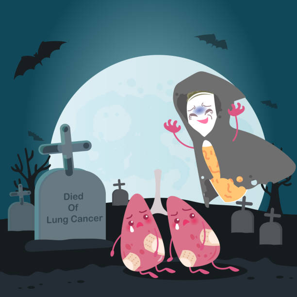 ilustrações, clipart, desenhos animados e ícones de pulmão com câncer - inhaling human lung problems anatomy