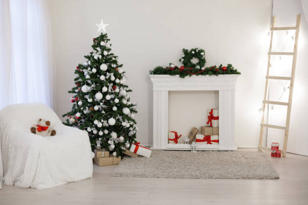 istock decorated House on Christmas new year tree garlands 869633622