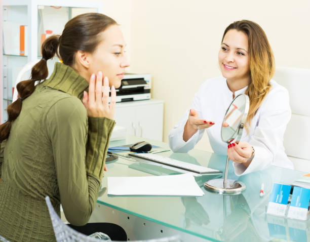 istock Consultation in aesthetic medicine center 869637192
