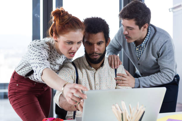 istock Business people in modern office working on project. 869641862