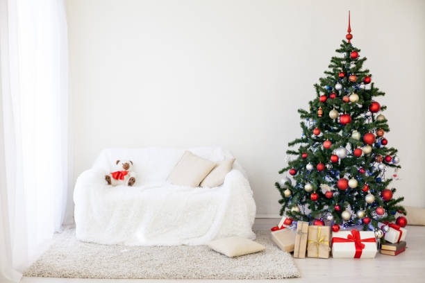 istock Christmas tree in the House for Christmas Interior 869658260