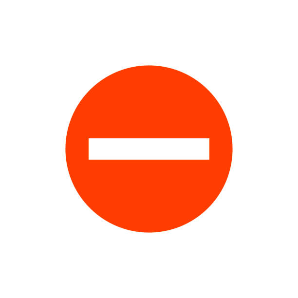 istock No entry sign. Traffic ban sign, way ban sign. Red brick 869665802