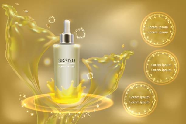 istock Cosmetic container with advertising background ready to use, luxury skin care ad. 869666514