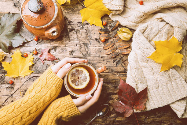 istock Cup of hot tea with lemon 869666834