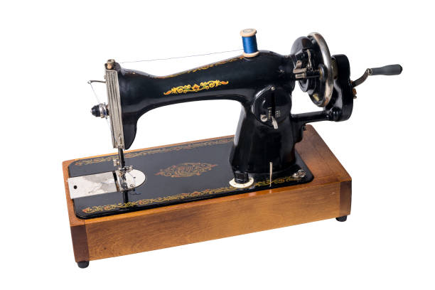 istock Image of Vintage soviet sewing machine isolated on white backgro 869676018