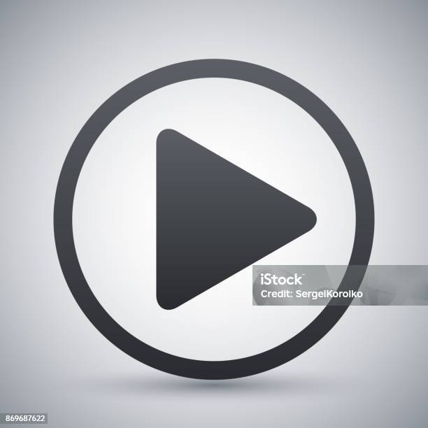 Vector Play Icon Stock Illustration - Download Image Now - Movie, Play Button, Vector