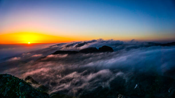 istock Beautiful sunrise over Rila mountain, Bulgaria 869689950