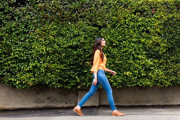 Photo of a beautiful young woman with green background