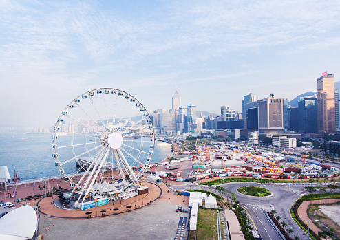 The giant ferris wheel located at the New Central Harborfron