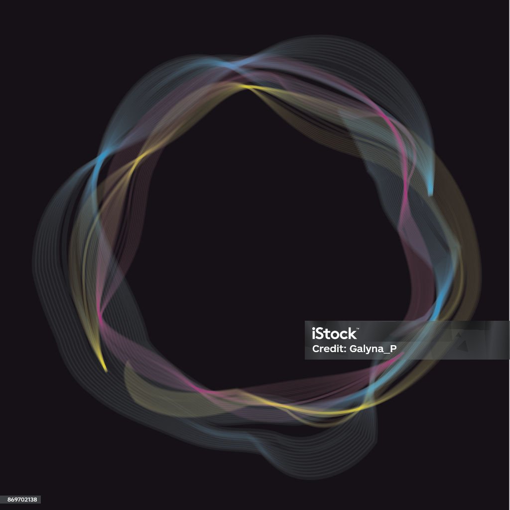 Steam Vector Rounded Abstract Steam And Smoke Round Vector Illustration Abstract ...