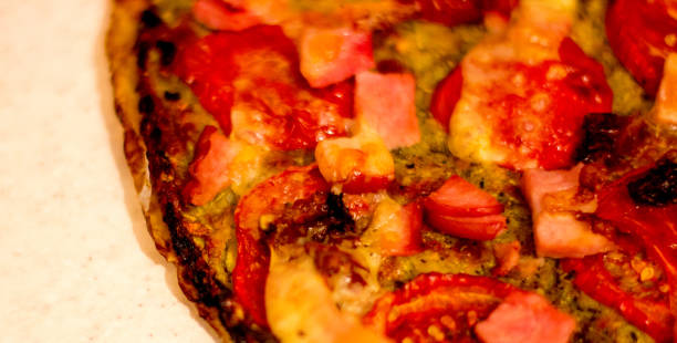 istock Low carb high fat pizza with zucchini flour 869702676