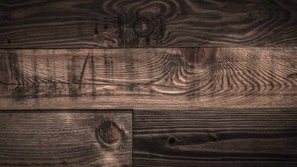 istock Wood table floor with natural pattern texture. Empty template  wood board can be used as background. 869706670