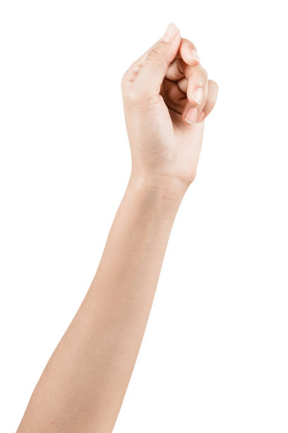 istock Close up Hand and arm  on white  background. 869707478