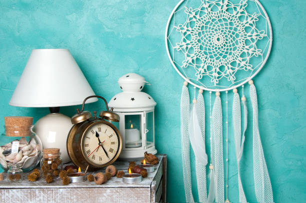 istock Cream crochet doily dream catcher 869718402
