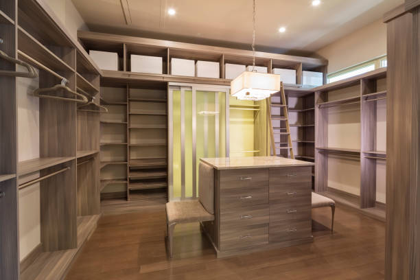 istock Beautiful custom closet in an estate home 869719358