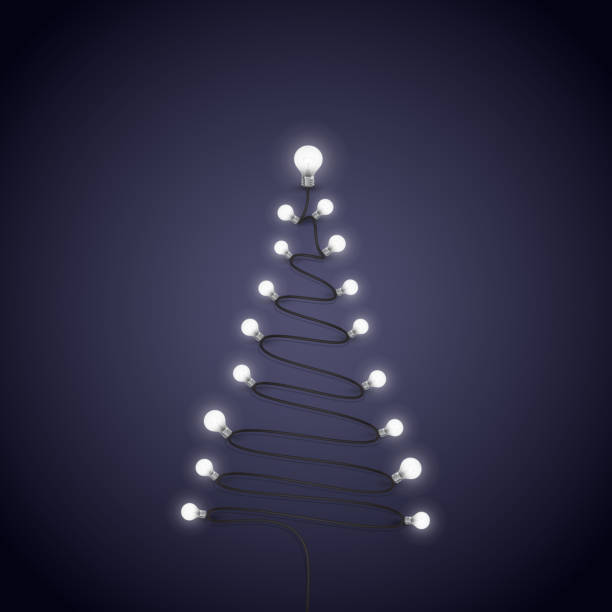 istock Colorful light bulbs and Christmas tree symbol .Merry christmas abstract background.Design for Christmas postcard or Merry Christmas background 869725810