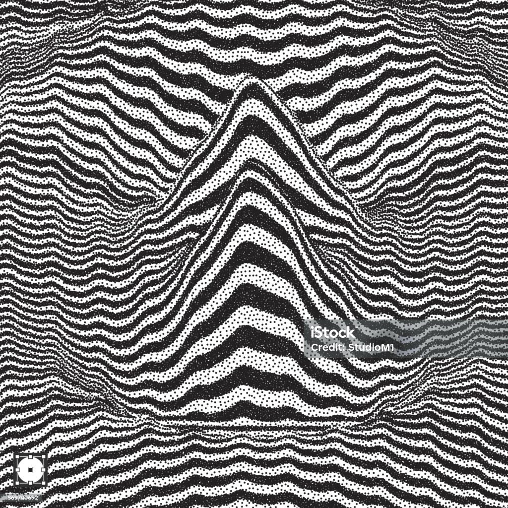 Waveform Distortion Indesign Waveform Background Dynamic Visual Effect Surface Distortion Black And ...