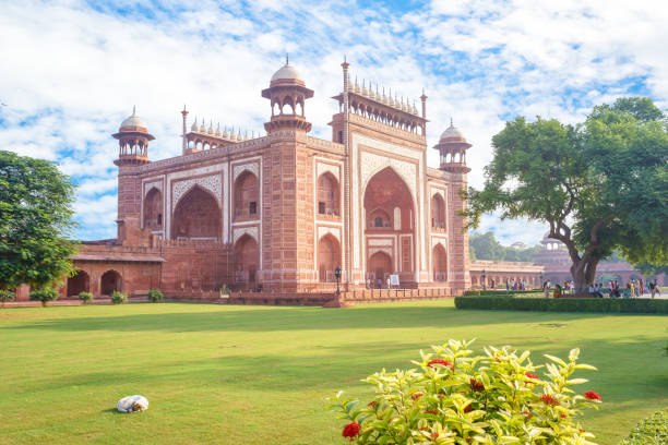 istock The great gate to Taj Mahal in Agra, India 869741272
