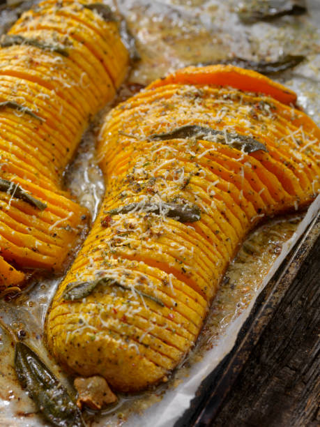 istock Hasselback Butternut Squash with Brown Butter, Sage and Parmesan 869750252