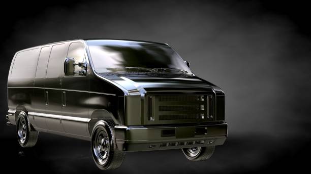 istock 3d rendering of a metalic car reflective on a dark background 869753352
