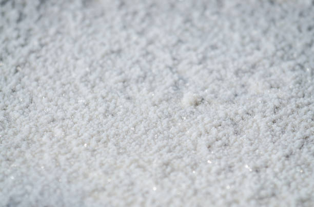 istock White salt surface under clear water of Baskunchak lake, Russia 869758146