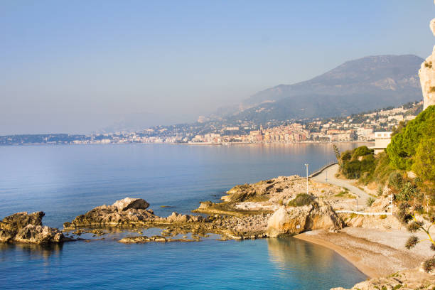 istock View of Menton (France) from a beach in Ventimiglia (Italy) 869762408