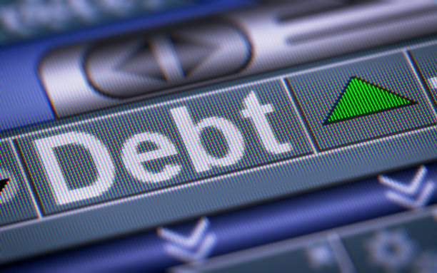 istock The Index of Debt on The Screen. 869772002