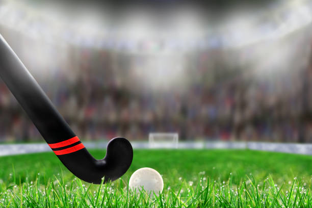 istock Field Hockey in Stadium With Copy Space 869773748