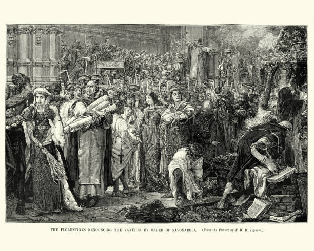 istock Florentines renouncing the vanities by order of Girolamo Savonarola 869776798