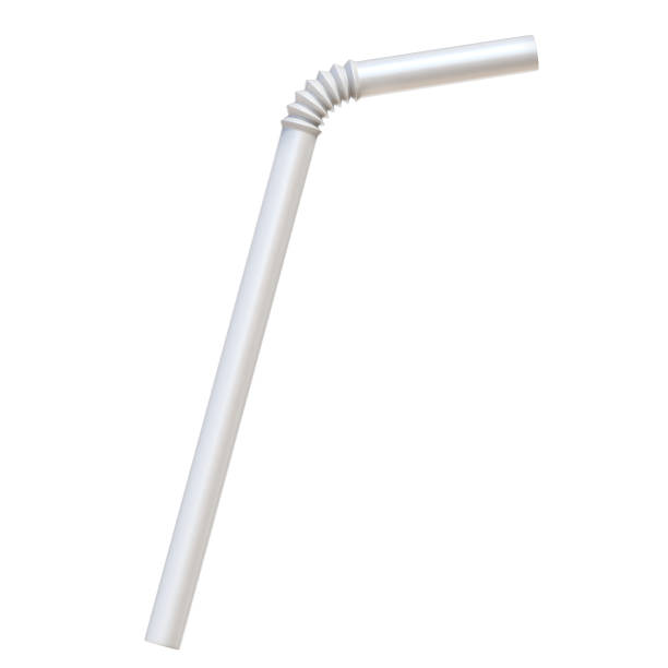 Drinking straw isolated on white 3d rendering isolated illustration