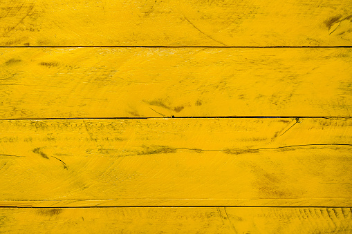 Yellow wood background planks