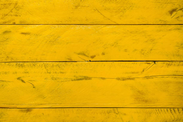 yellow rugged wooden background, with straight horizontal lines, texture and pattern - hardwood old in a row pattern imagens e fotografias de stock