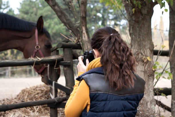 istock Girl and horse 869800900