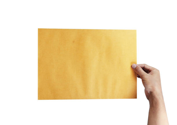 istock adult hand holding the brown envelope  on white background isolated 869805114