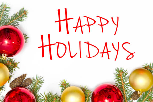 istock Christmas decoration with message  HAPPY HOLIDAYS 869805552