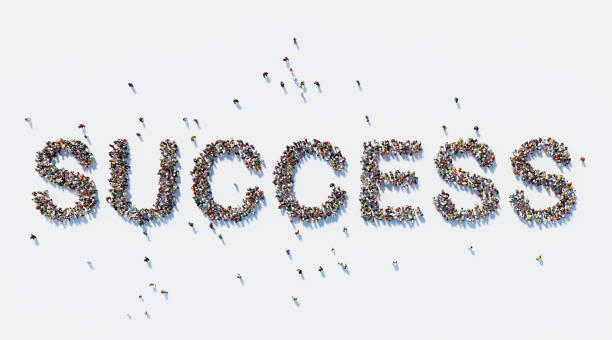 istock Human Crowd Forming A Big Success Text: Social Media And Crowdfunding Concept 869815162
