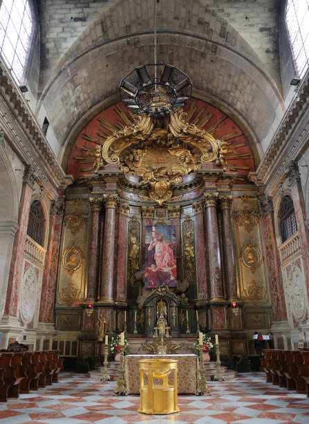 ołtarz kościoła świętego pawła w bordeaux. - st pauls church zdjęcia i obrazy z banku zdjęć