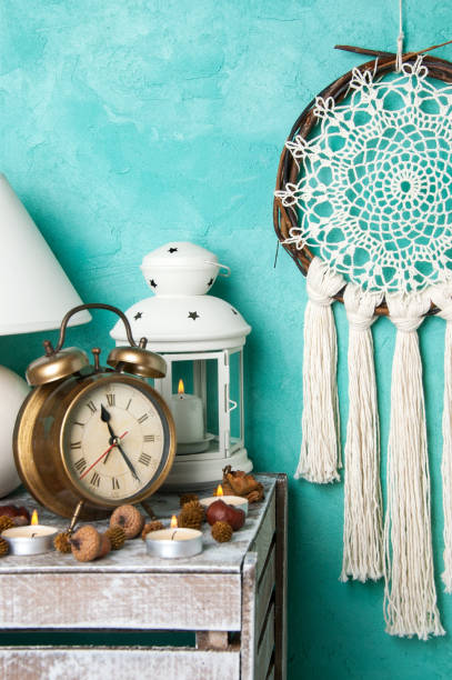 istock Cream crochet doily dream catcher 869822954