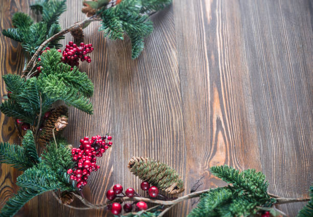 istock Christmas decor on the wooden background 869822974