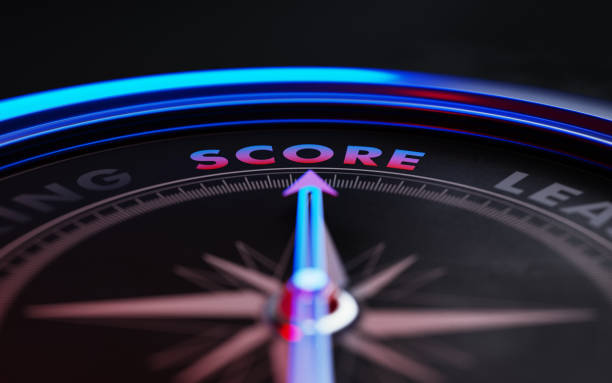 istock Arrow of A Compass Pointing Score Text 869825824