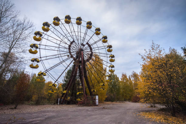 istock Abandoned Pripyat city in Chernobyl Exclusion Zone at autumn time 869826056