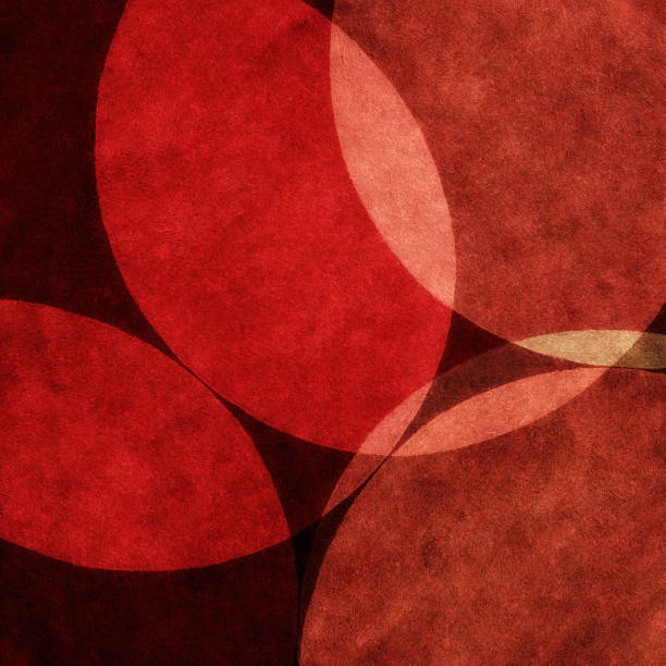 istock Abstract hand-painted background with curved shapes colored in shades of red and brown. 869830618