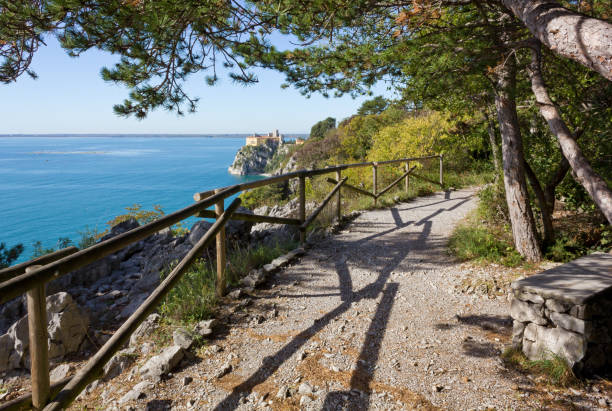 Rilke Trail near Trieste stock photo