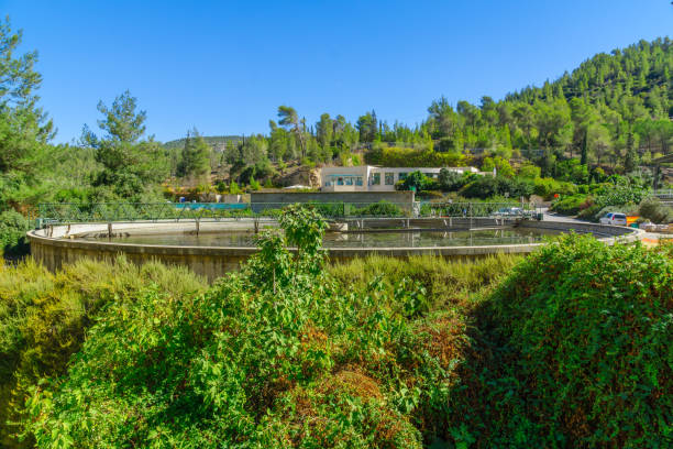 Jerusalem: View of a Sewage Treatment Plant, in the Sorek Valley, near Jerusalem, Israel