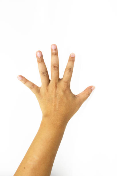 istock Woman's hand is spreading her finger out 869834224