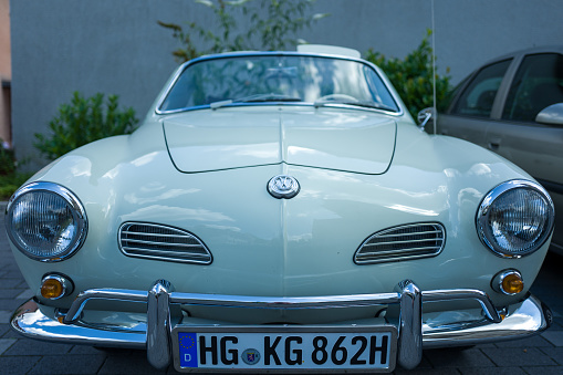 Pleyber-Christ, France - September 09 2021: MG MGA 1600 Mark II in a parked lot.