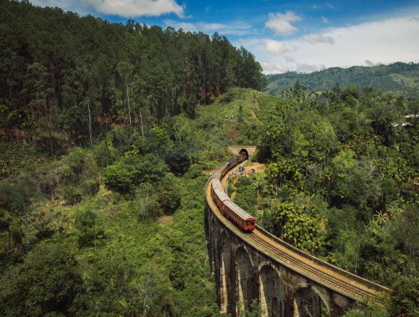 Demodara Nine Arch Bridge The famous Demodara Nine Arch Bridge, located in Ella, Sri Lanka ella sri lanka stock pictures, royalty-free photos & images