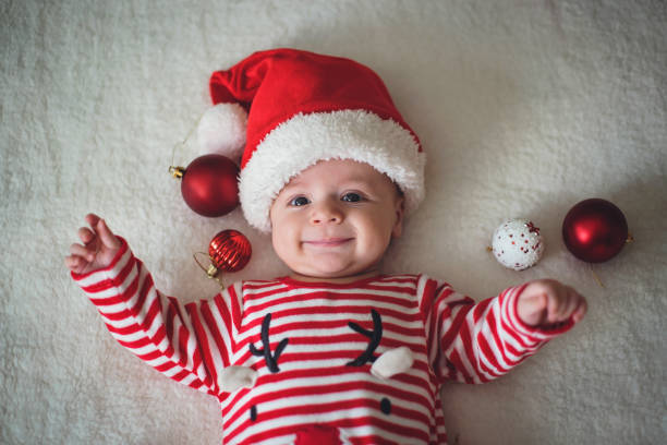 istock Adorable Christmas baby 869841652